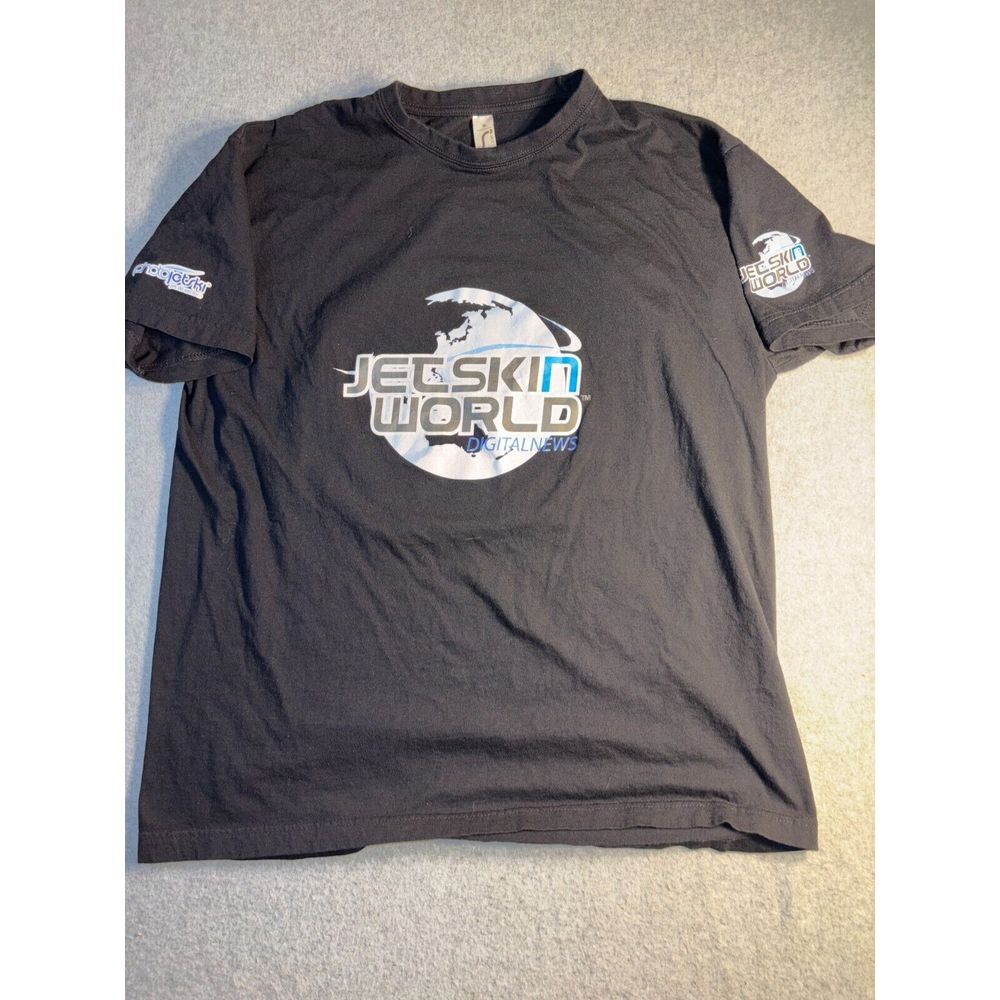 SOL'S Tee Shirt Men's XL Black Short Sleeve Crew Neck Jetskin World Digital News